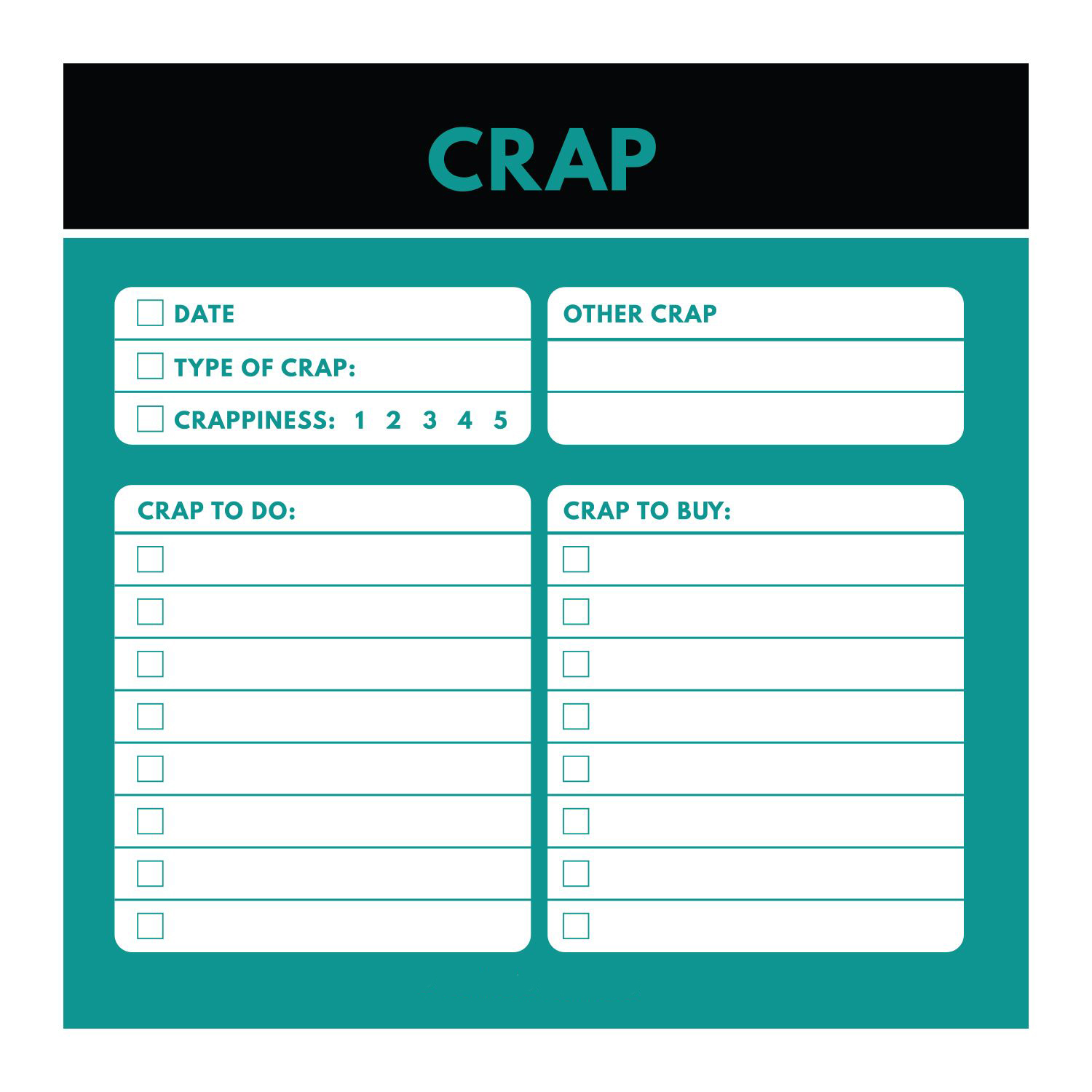 Crap - Funny Post It Notes - The BASIQ - 1 Crap - Funny Post It Notes - The BASIQ