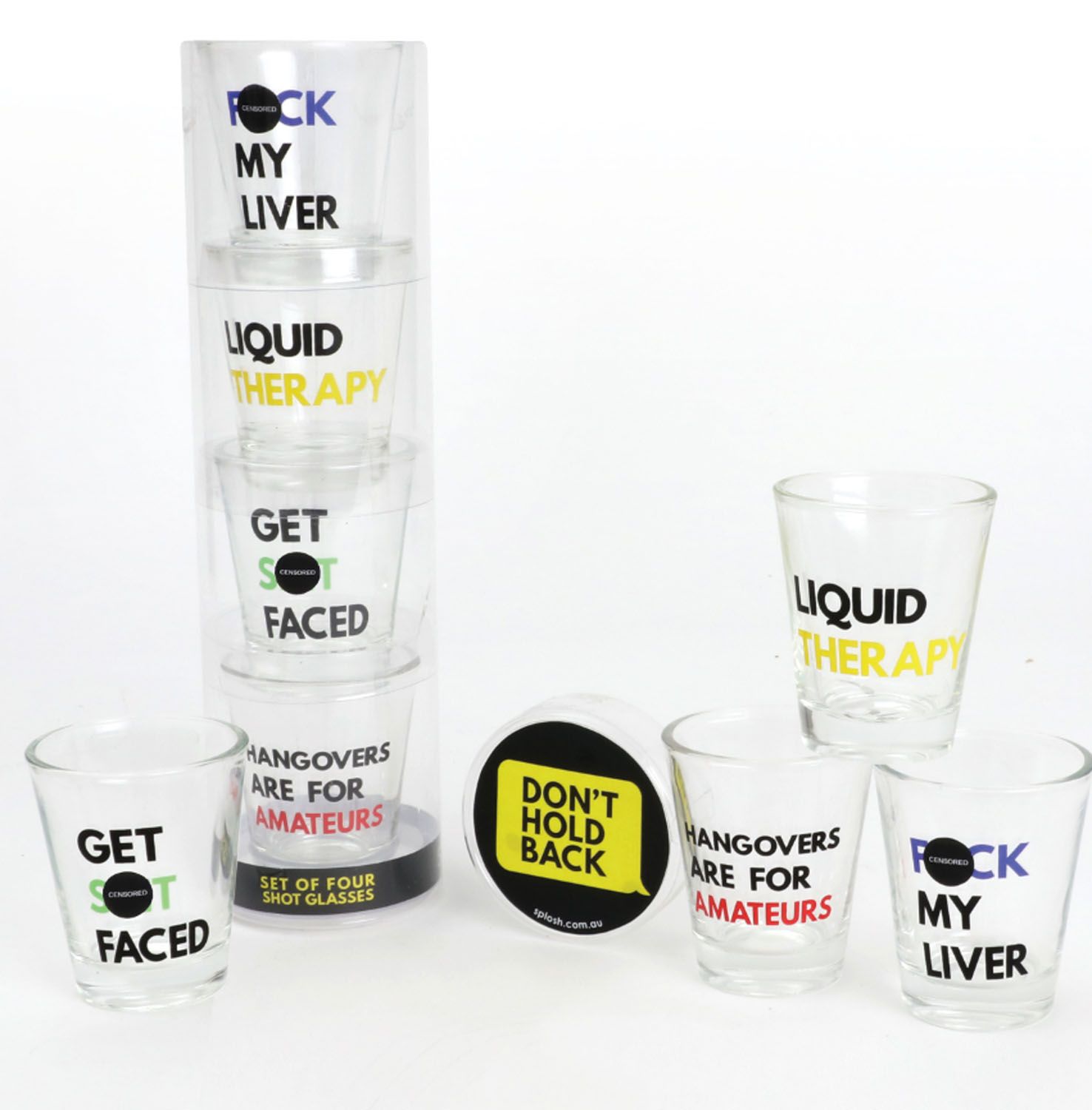 Novelty Shot Glasses - Don't Hold Back - The BASIQ - 1 Novelty Shot Glasses - Don't Hold Back - The BASIQ