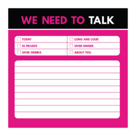 We Need To Talk - Funny Post It Notes - The BASIQ