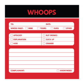 Whoops - Funny Post It Notes - The BASIQ